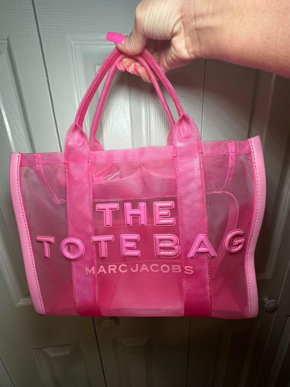 Marc Jacobs The Tote Bag - Pink Mesh in Candy Pink
